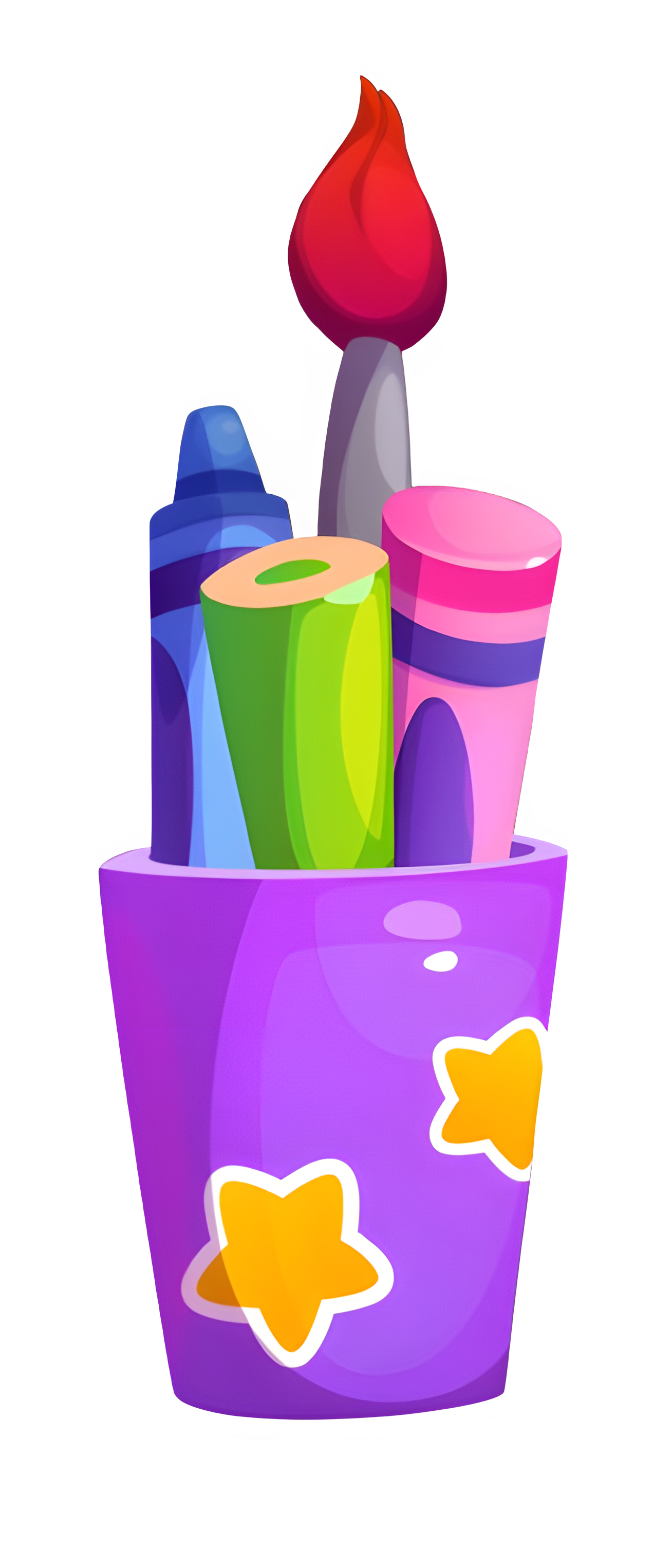 bucket containing brushes icon