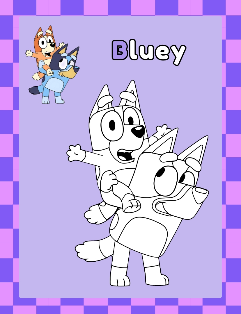 bluey coloring pages for kids