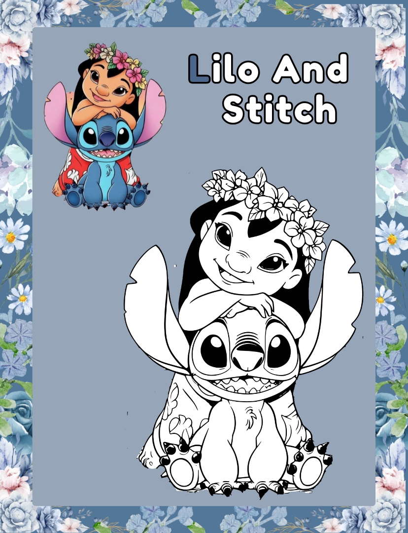 adorable cute stitch coloring pages