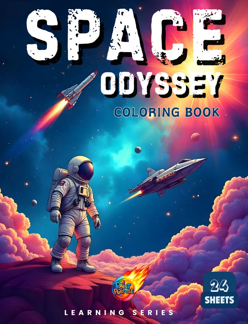 space odyssey coloring book for kids and adults