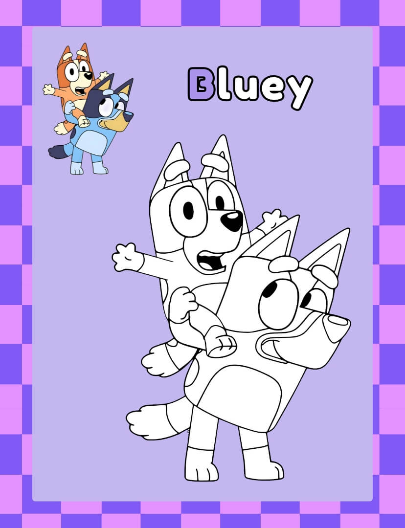 bluey coloring pages printable