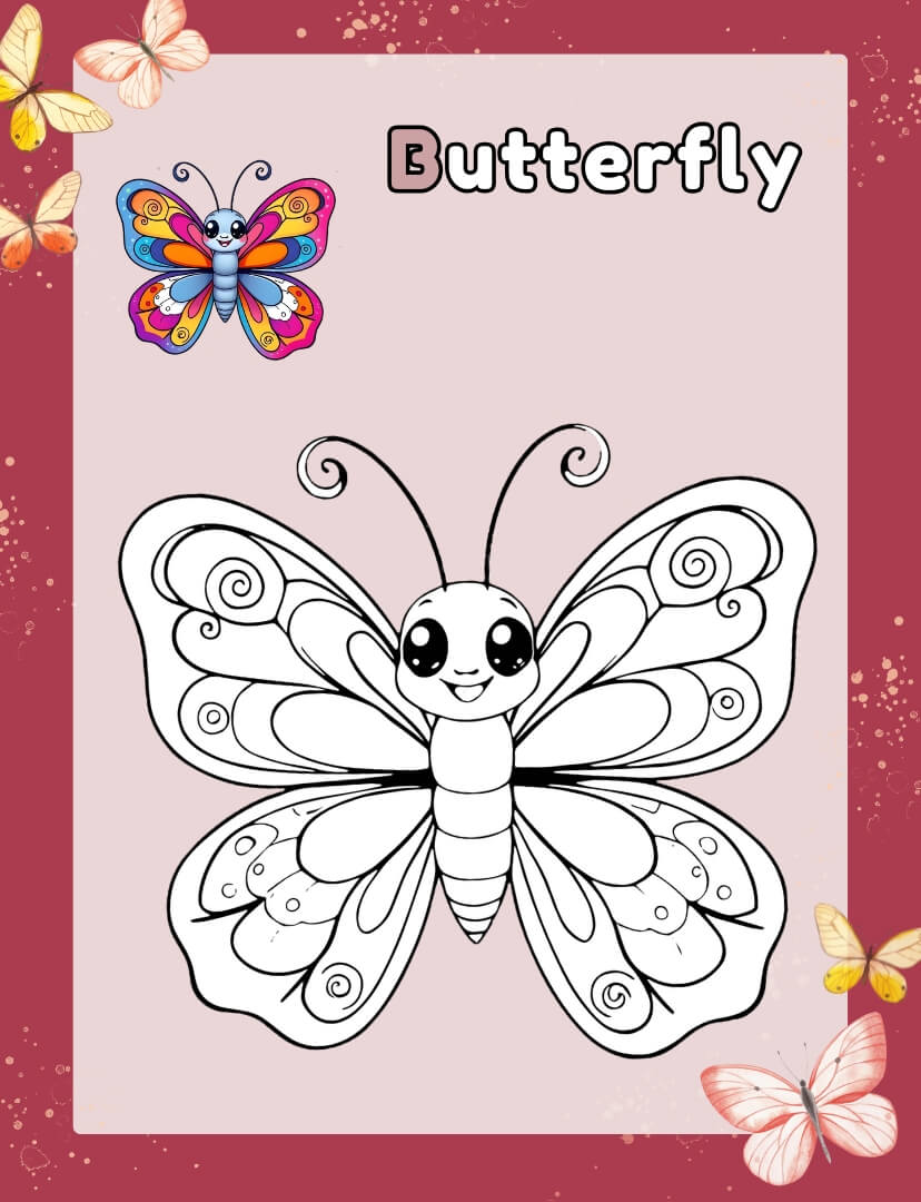 free butterfly coloring pages