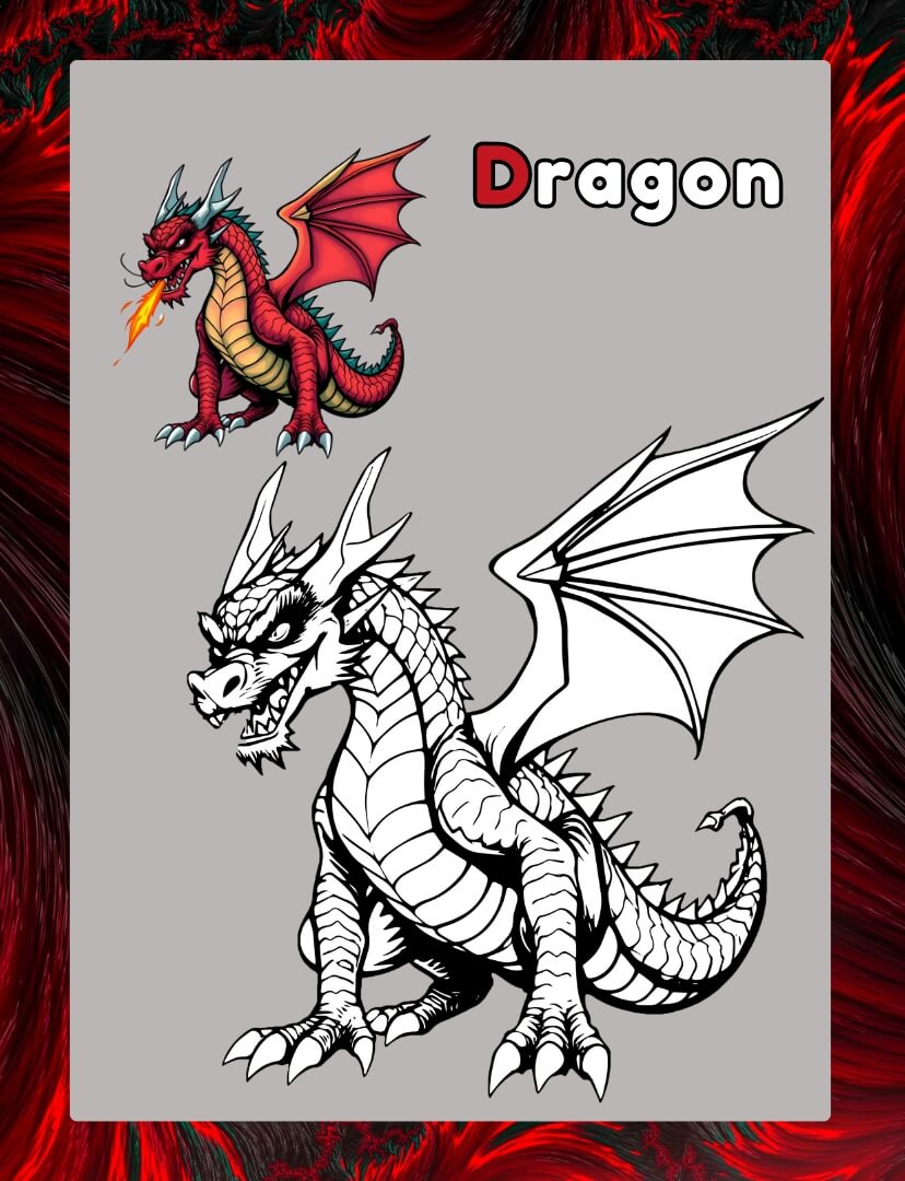 cute dragon coloring pages