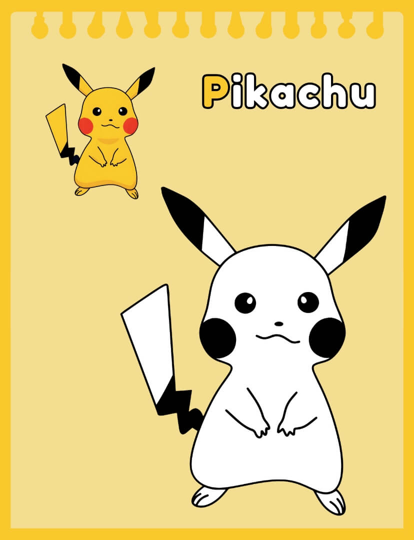pikachu coloring page