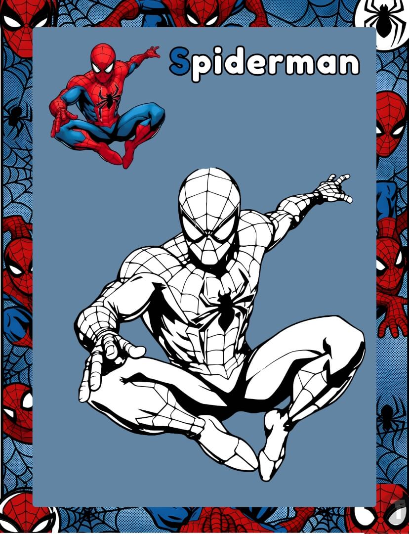 free spiderman coloring pages