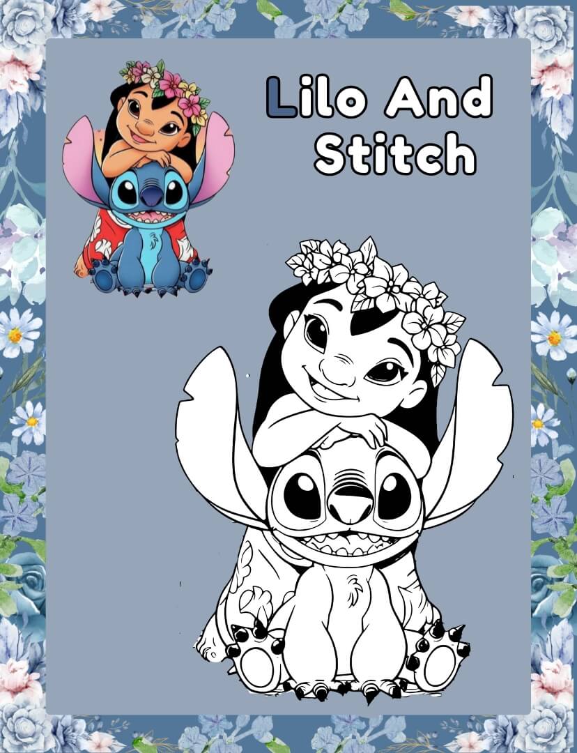 adorable cute stitch coloring pages